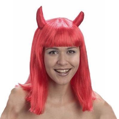 PELUCA DIABLA CON CUERNOS