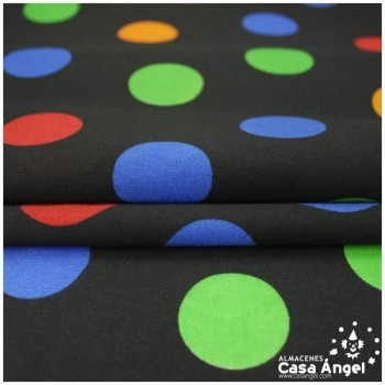 SATÍN ESTAMPADO LUNARES MULTICOLOR 150cm