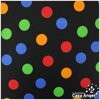 SATÍN ESTAMPADO LUNARES MULTICOLOR 150cm