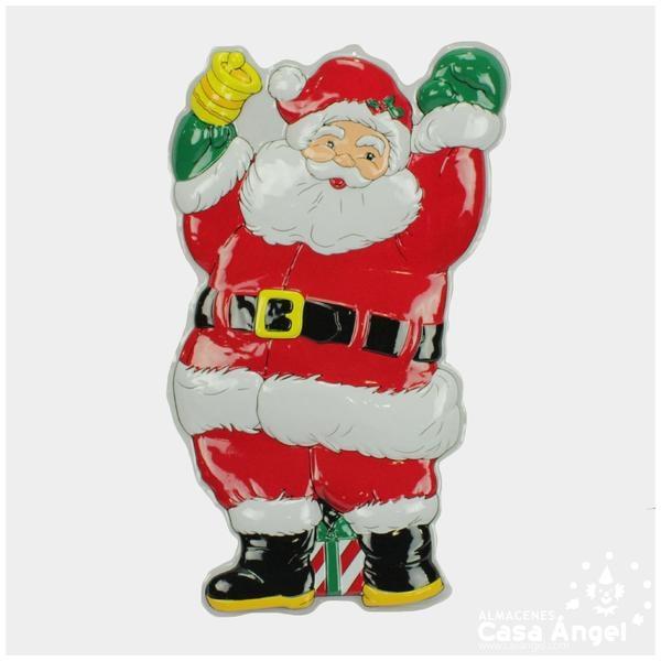 DECORACIÓN PLASTICO RELIEVE PAPÁ NOEL 85cm