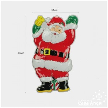 DECORACIÓN PLASTICO RELIEVE PAPÁ NOEL 85cm