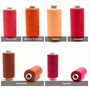 HILO DE POLIÉSTER GUTERMANN TONOS ROJOS Y NARANJAS 1000m