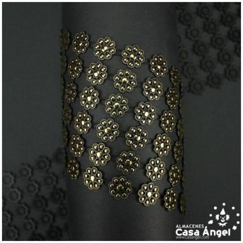 PASAMANERÍA DE PVC FLORES OCHO PÉTALOS 115mm