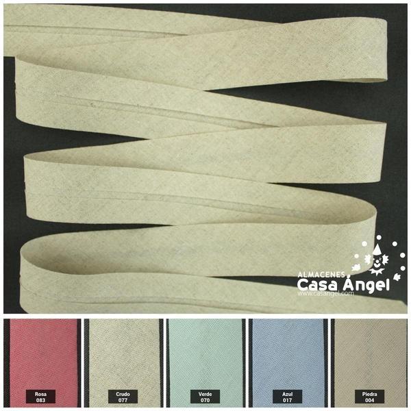 CINTAS AL BIES PERFILADAS LINO Y ALGODÓN COLOR LISO 3cm
