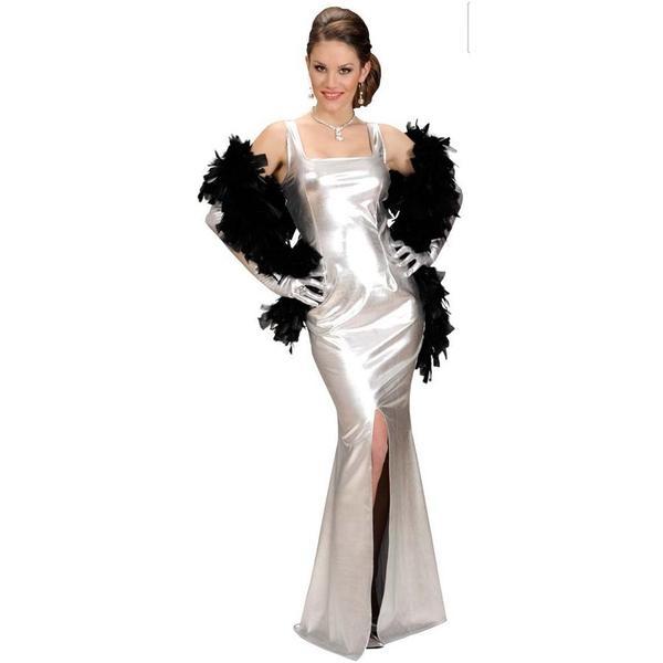 VESTIDO COCTAIL PLATEADO MUJER