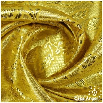 BROCADO JACQUARD DORADO CON PATRON DE FLORITURAS 110cm