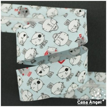 CINTA AL BIES ESTAMPADA CON DIBUJOS INFANTILES 3cm