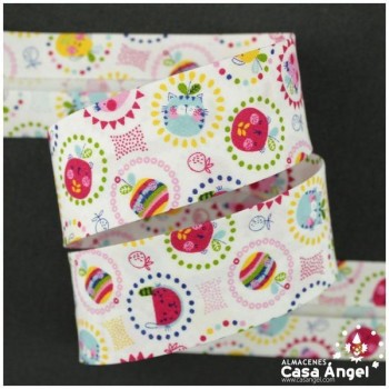 CINTA AL BIES ESTAMPADA CON DIBUJOS INFANTILES 3cm