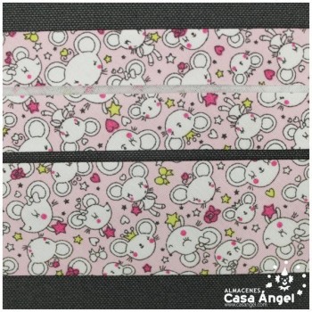 CINTA AL BIES ESTAMPADA CON DIBUJOS INFANTILES 3cm