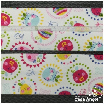 CINTA AL BIES ESTAMPADA CON DIBUJOS INFANTILES 3cm