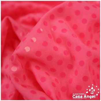 LYCRA FUCSIA FLÚOR CON LENTEJUELA FIJA AL TONO SERIE CHUCHES 150cm