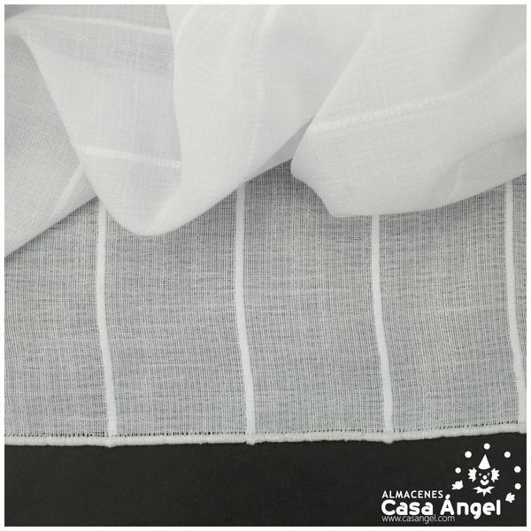 VISILLO BLANCO A RAYAS CON PLOMO SERIE ITA 280cm