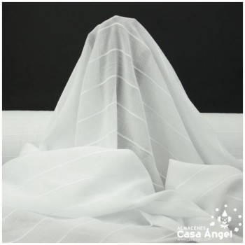 VISILLO BLANCO A RAYAS CON PLOMO SERIE ITA 280cm