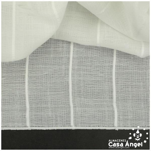 VISILLO IVORY A RAYAS CON PLOMO SERIE ITA 280cm