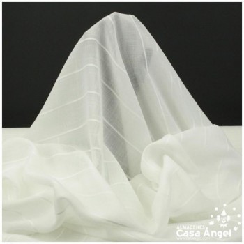 VISILLO IVORY A RAYAS CON PLOMO SERIE ITA 280cm