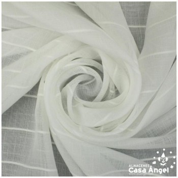 VISILLO IVORY A RAYAS CON PLOMO SERIE ITA 280cm
