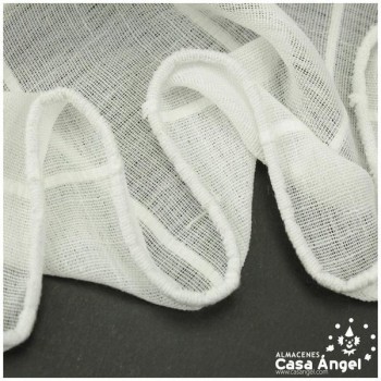 VISILLO IVORY A RAYAS CON PLOMO SERIE ITA 280cm