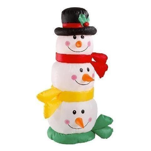 CABEZA MUÑECO NIEVE HINCHABLE CON LUZ 122cm