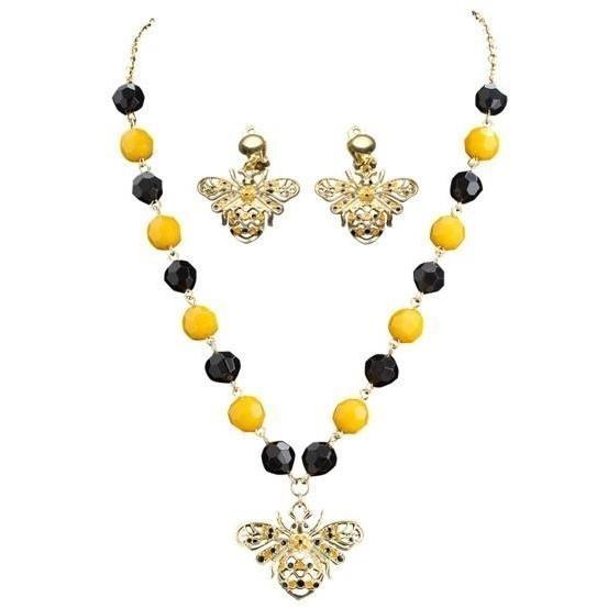SET COLLAR Y PENDIENTES ABEJA