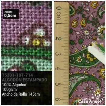 PATCHWORK CACHEMIR SERIE MICRO MORADO 145cm