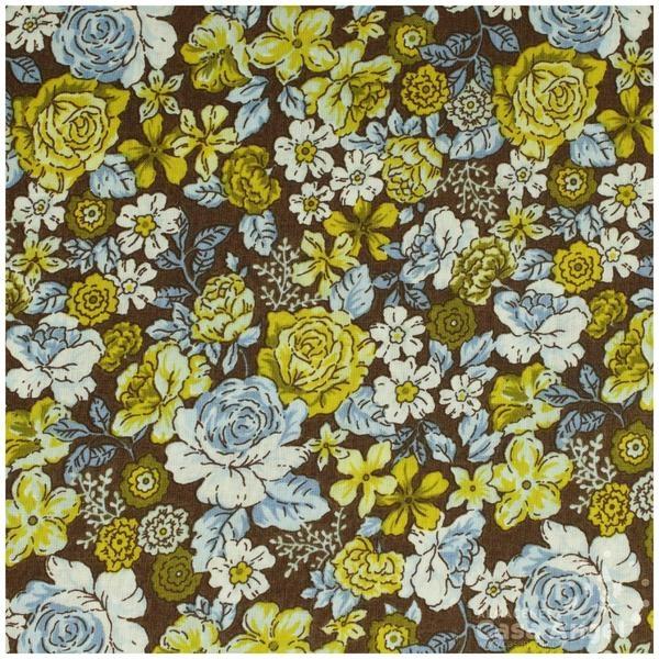 PATCHWORK SERIE BIG FLOWER MARRÓN 145cm