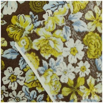PATCHWORK SERIE BIG FLOWER MARRÓN 145cm
