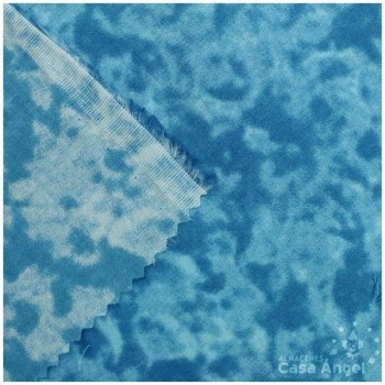 TELA ALGODÓN TURQUESA TINTE IRREGULAR 145cm