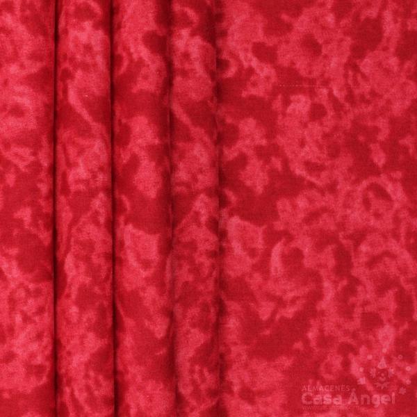 TELA ALGODÓN ROJO TINTE IRREGULAR 145cm