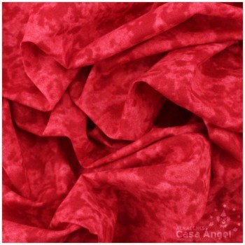 TELA ALGODÓN ROJO TINTE IRREGULAR 145cm