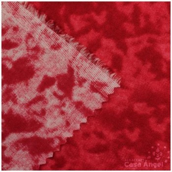 TELA ALGODÓN ROJO TINTE IRREGULAR 145cm