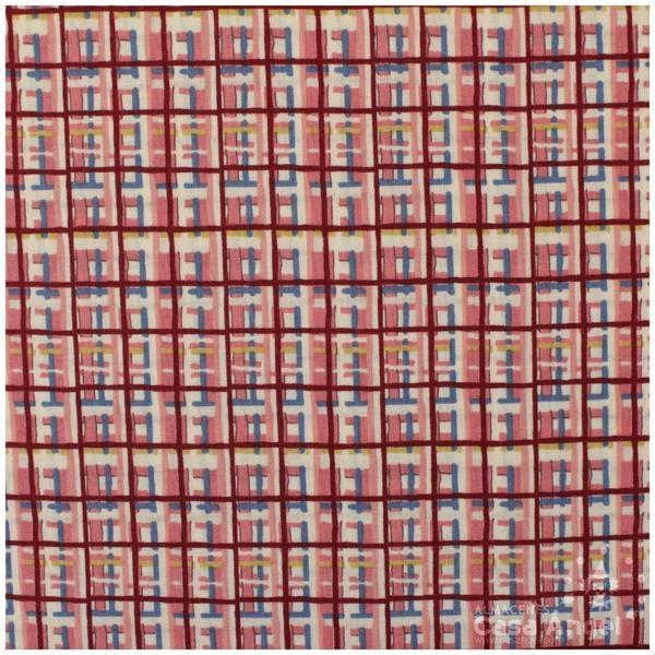 PATCHWORK CUADROS IRREGULARES GRANATE 145cm
