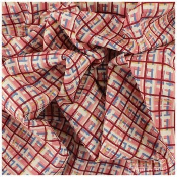 PATCHWORK CUADROS IRREGULARES GRANATE 145cm