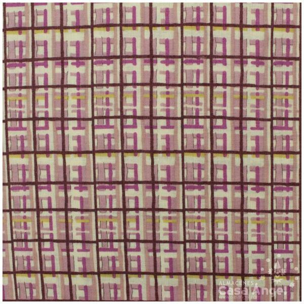 PATCHWORK CUADROS IRREGULARES MALVA 145cm