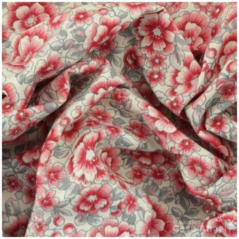 PATCHWORK PATRÓN FLORES VINTAGE ROJO 145cm