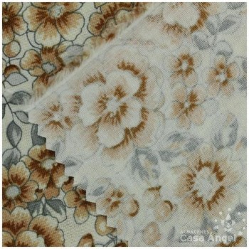 PATCHWORK PATRÓN FLORES VINTAGE BEIGE 145cm