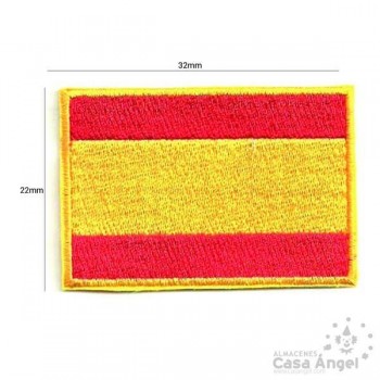 BANDERA ESPAÑA BORDADA TERMOADHESIVA 32mm 4 UNIDADES
