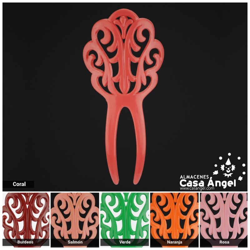 PEINECILLO FLAMENCA DOS PÚAS INFANTIL 12cm