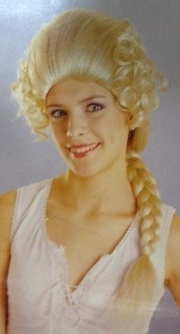 PELUCA RUBIA CON TRENZA