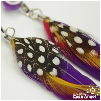CINTO DE ANTELINA MORADA CON PLUMAS COMBI