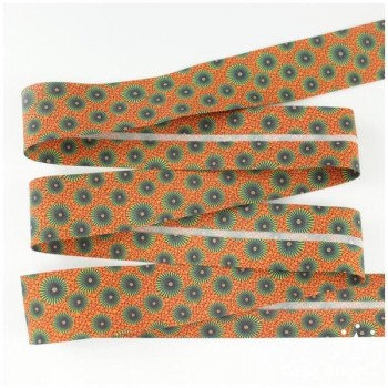 CINTA AL BIES ESTAMPADA CON PATRONES ÉTNICOS MULTICOLOR 3cm