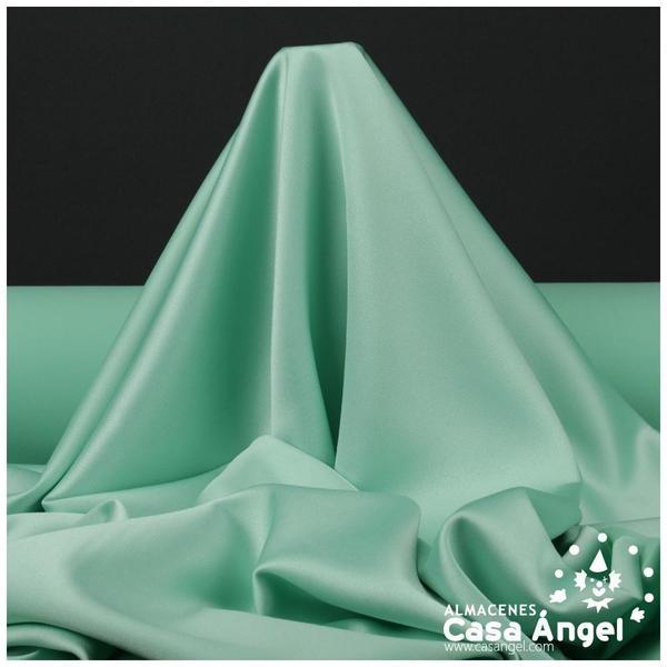 CRESPÓN ELÁSTICO VERDE AGUA SATINADO SERIE ALMENDRA 150cm