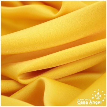 CRESPÓN ELÁSTICO AMARILLO SATINADO SERIE ALMENDRA 150cm