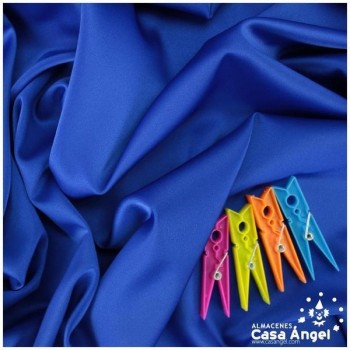 CRESPÓN ELÁSTICO AZUL SATINADO SERIE ALMENDRA 150cm