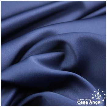 CRESPÓN ELÁSTICO AZUL MARINO SATINADO SERIE ALMENDRA 150cm