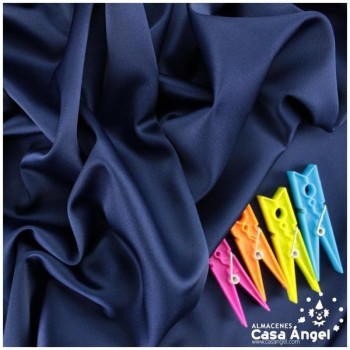 CRESPÓN ELÁSTICO AZUL MARINO SATINADO SERIE ALMENDRA 150cm
