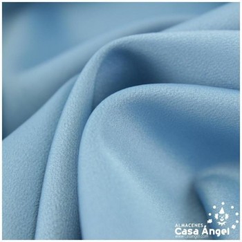 CRESPÓN ELÁSTICO CELESTE SATINADO SERIE ALMENDRA 150cm