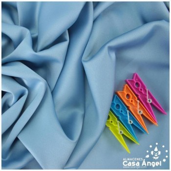 CRESPÓN ELÁSTICO CELESTE SATINADO SERIE ALMENDRA 150cm