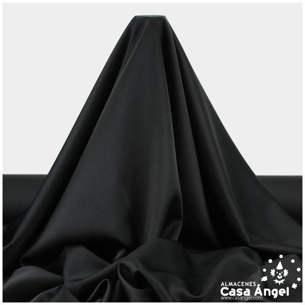 CRESPÓN ELÁSTICO NEGRO SATINADO SERIE ALMENDRA 150cm