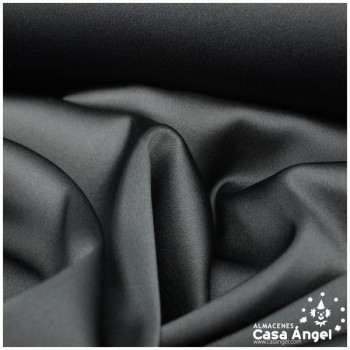 CRESPÓN ELÁSTICO NEGRO SATINADO SERIE ALMENDRA 150cm