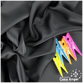 CRESPÓN ELÁSTICO NEGRO SATINADO SERIE ALMENDRA 150cm